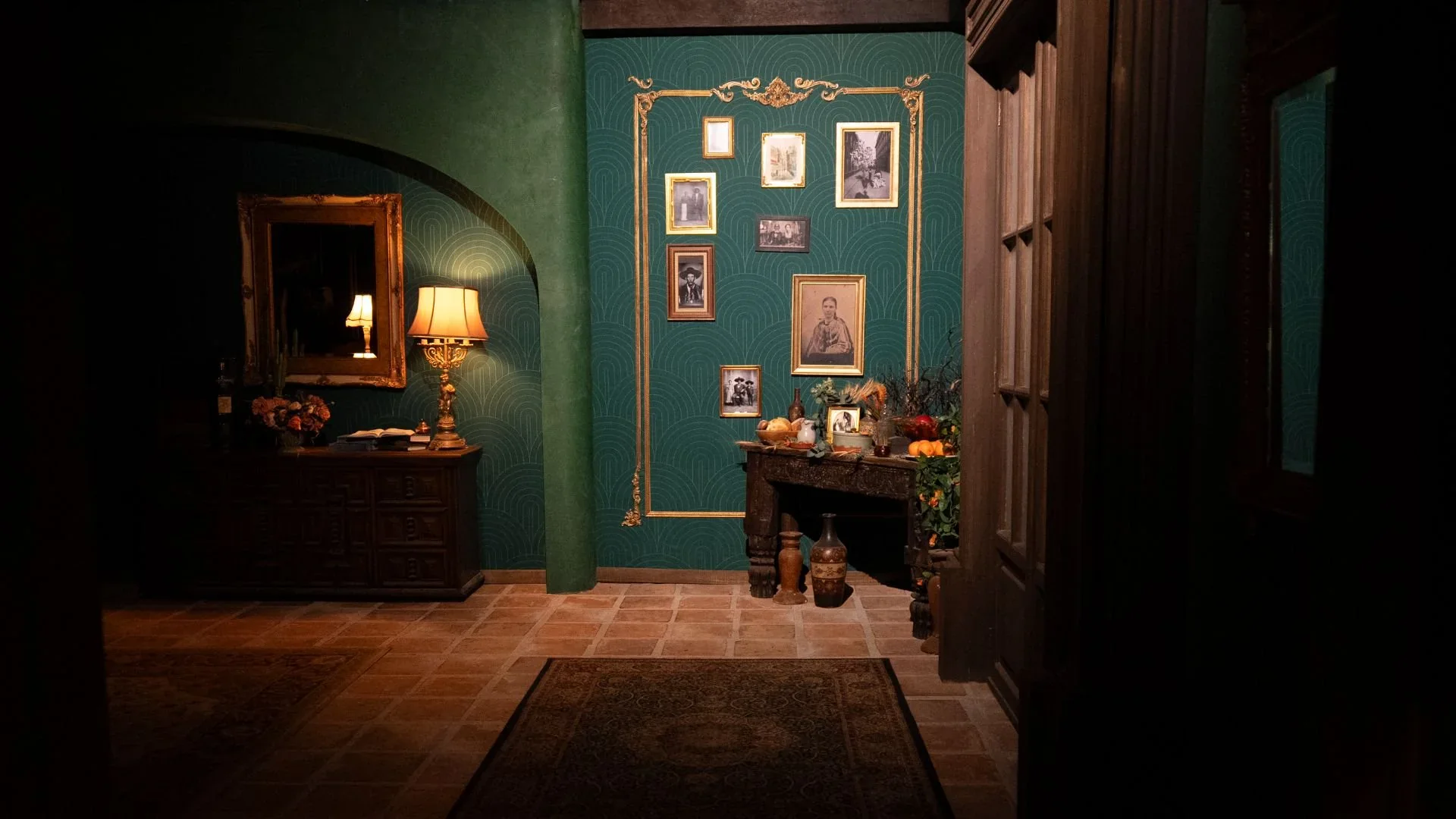 Emerald walls, gilded frames and lamplight inside The Hacienda